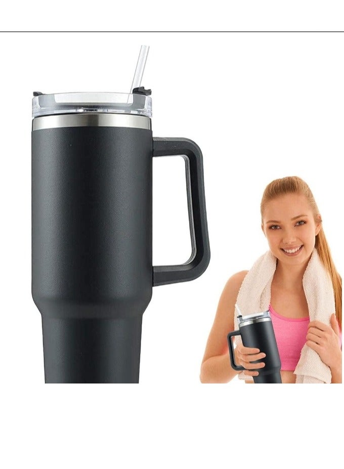 OASIS-TH 40OZ Stainless Steel Vacuum Insulated Tumbler With Handle and Straw Lid Travel Mug Iced Coffee Cup for Hot and Cold Beverages  - Image 2