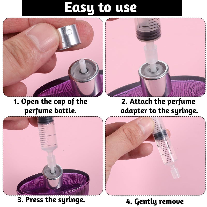 SynHHergyx 100 Pcs Perfume Refill Tool Adapters Perfume Extractor Plastic Liquid Adapter Applicator Adapter for Perfumes Transfer to Empty Bottles, Travel Refillable Atomizers Spray Bottle - Image 4