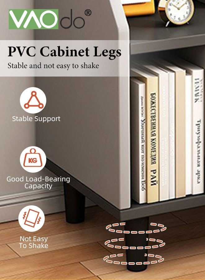 فاو دو طاولة تخزين بجانب السرير، طاولة بجانب السرير مع مساحة تخزين مفتوحة وأدراج، طاولة جانبية مع فواصل معقولة، أرجل داعمة من الخشب الصلب لغرفة النوم وغرفة المعيشة وغرفة الدراسة - Image 5