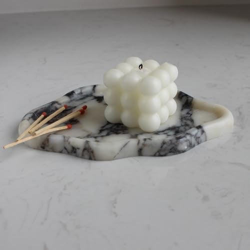 Natust Natural Calacatta Viola Marble Tray Cloud Shape, Jewelry Dish Trinket Dish for Women Gift Home Décor - Image 2