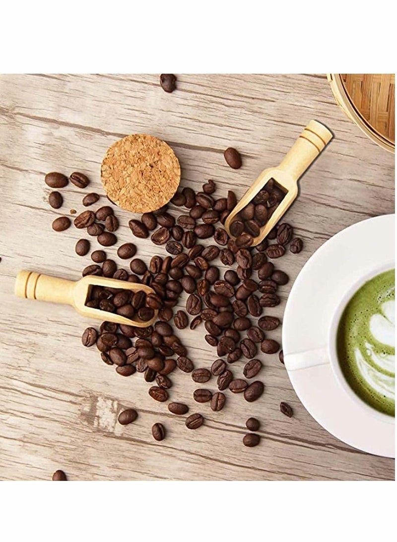 Excefore 30 قطعة ملعقة خشبية صغيرة، ملح استحمام، ملعقة من الخيزران، ملعقة مسحوق، ملعقة شاي - Image 4