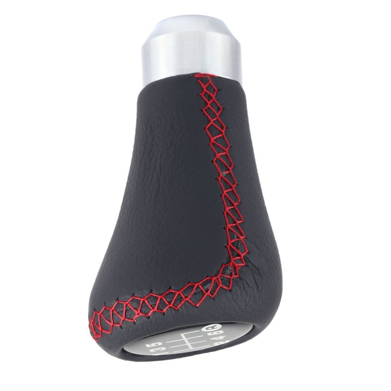Universal Car Gear Shift Knob: Black PU Leather 6 Speed Shifter - Universal Fit For Most Vehicles With 3 Hoses 8mm 10mm 12mm, Easy Install Gear Knob Set For Vehicle Gear Shifter Accessories - Image 4