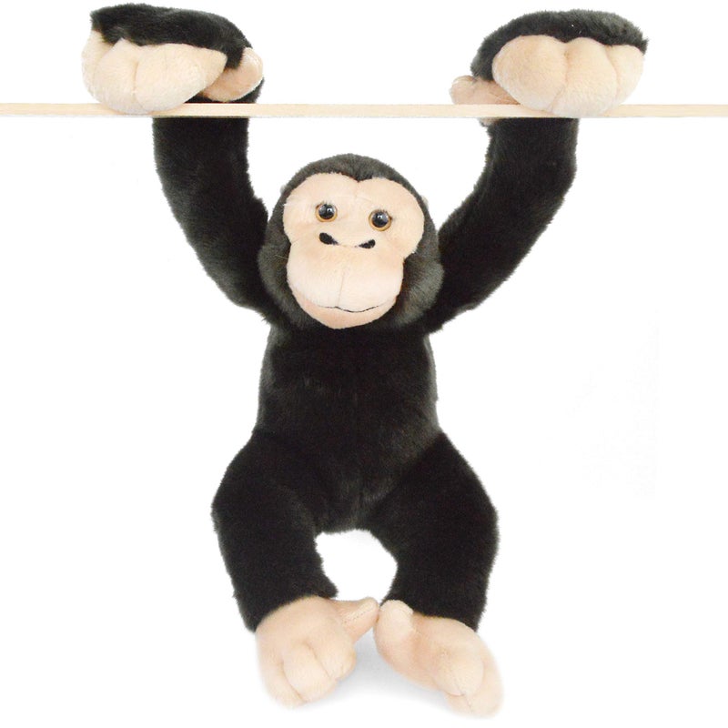 VIAHART Chance The Chimpanzee - 14 Inch (with Hanging Arms Outstretched) Large Hanging Monkey Chimp Stuffed Animal Plush Ape - by TigerHart Toys - Image 1