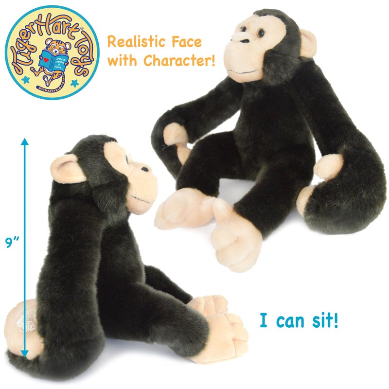 VIAHART Chance The Chimpanzee - 14 Inch (with Hanging Arms Outstretched) Large Hanging Monkey Chimp Stuffed Animal Plush Ape - by TigerHart Toys - Image 4