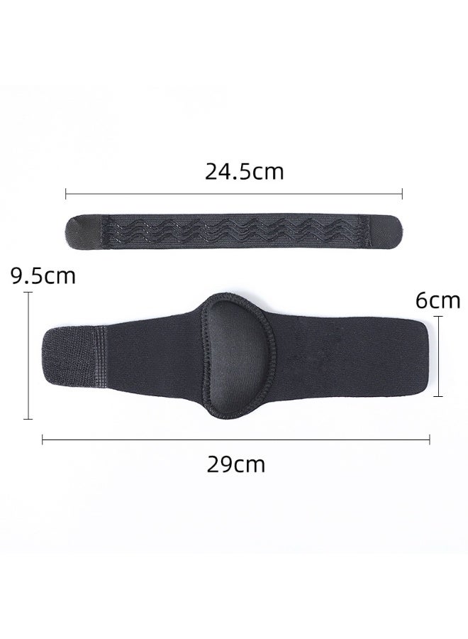 دعامة تقوس القدم للنساء والرجال - حزام دعم تقوس قابل للتعديل، مناسب للقدم المسطحة، وآلام الكعب، وتقوس القدم العالي، وانحناءات القدم - شرائط مانعة للانزلاق - (زوج واحد - أسود) - Image 5