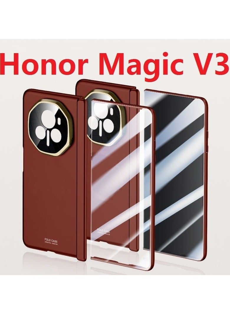 general Case for Honor Magic V3（2024）,Magnetic Hinge Shockproof Anti-fall Protective Cover with Tempered Front Film - Image 2