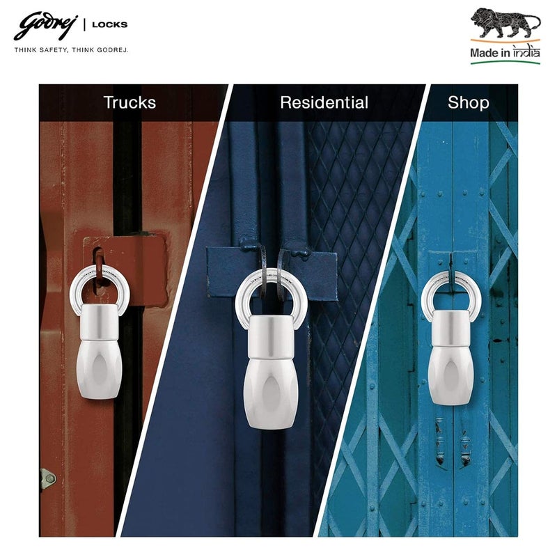 Godrej Locking Solutions and Systems Godrej Locks I Ultra Scorpio Padlock I 3 Keys I for Main Door I Gate Lock I Tool Box Shutters Shops Offices I Strong Hardened Corrosion Resistant Shackle I Nickel Finish  - Image 3