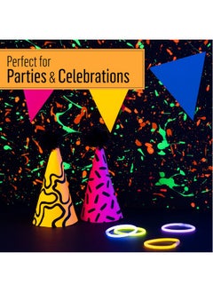 FolkArt FolkArt 7506 4 Bottle Multi-Surface Acrylic Paint Set, 2oz, Neon Blacklight Colors  - Image 3
