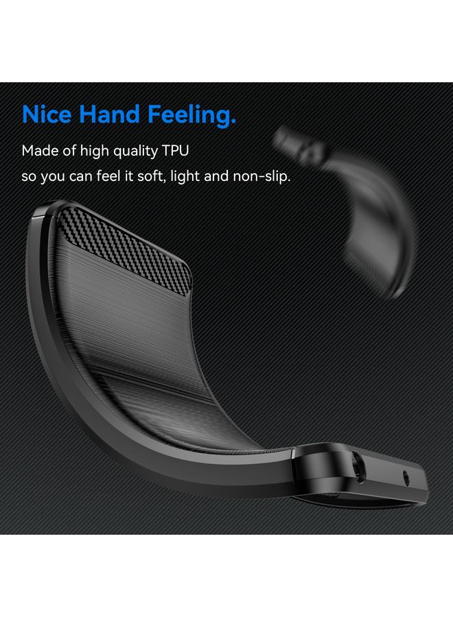 S-TOP Case For Motorola Moto G52 Brushed Texture Carbon Fiber TPU Phone Case - Image 4