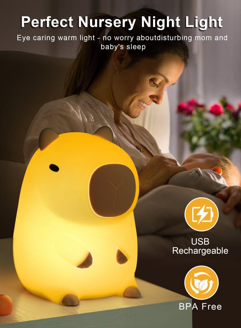 URbazaar Night Light for Kids, Cute Silicone Nursery Pear Lamp for Baby and Toddler,Fruit NightLight for Boys and Girls,Squishy Night Lamp for Bedroom,Kawaii Bedside Lamp for Kids Room - Image 3