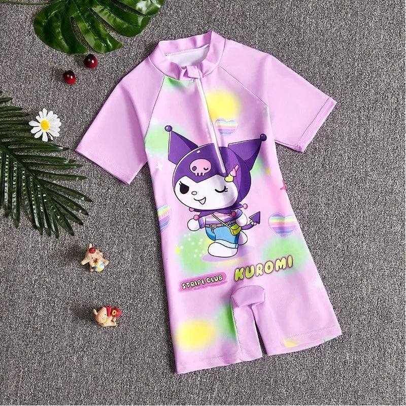 2025 Summer New Children''s Swimwear Girls'' Small and Medium-sized Children''s Swimwear Swimwear Cartoon Boys'' Short-sleeved suit - Image 4