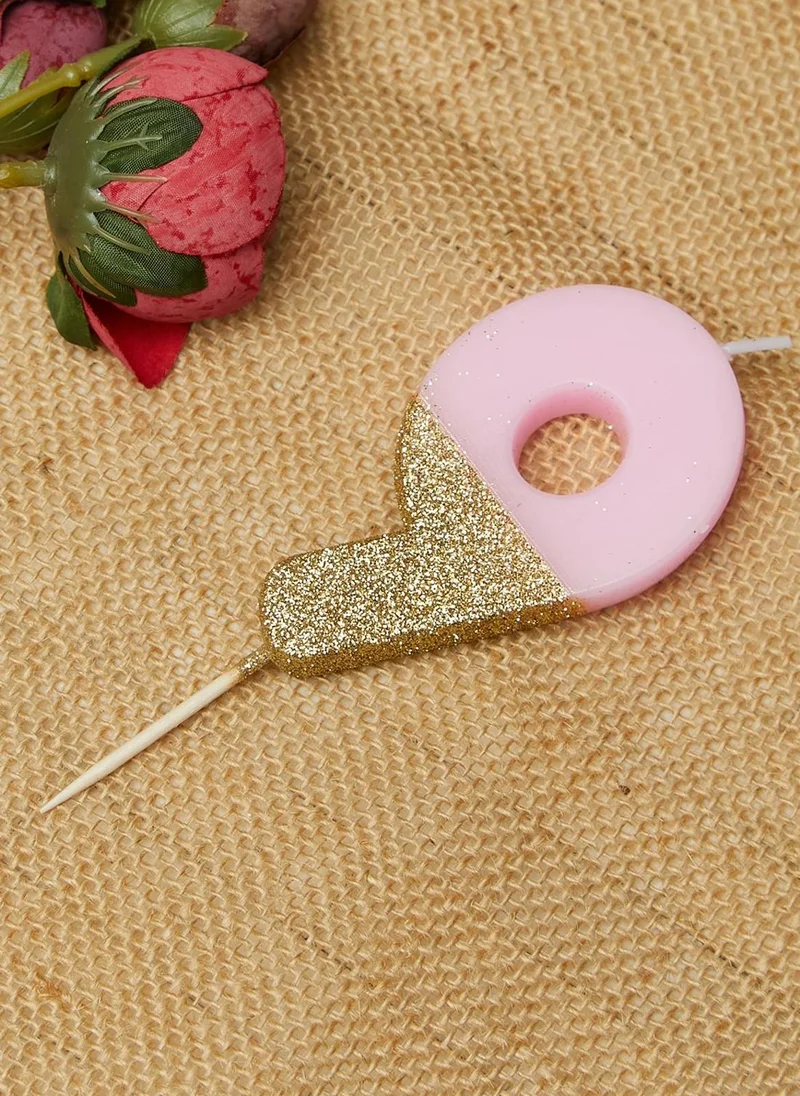 Talking Tables Glitter Number 9 Candle