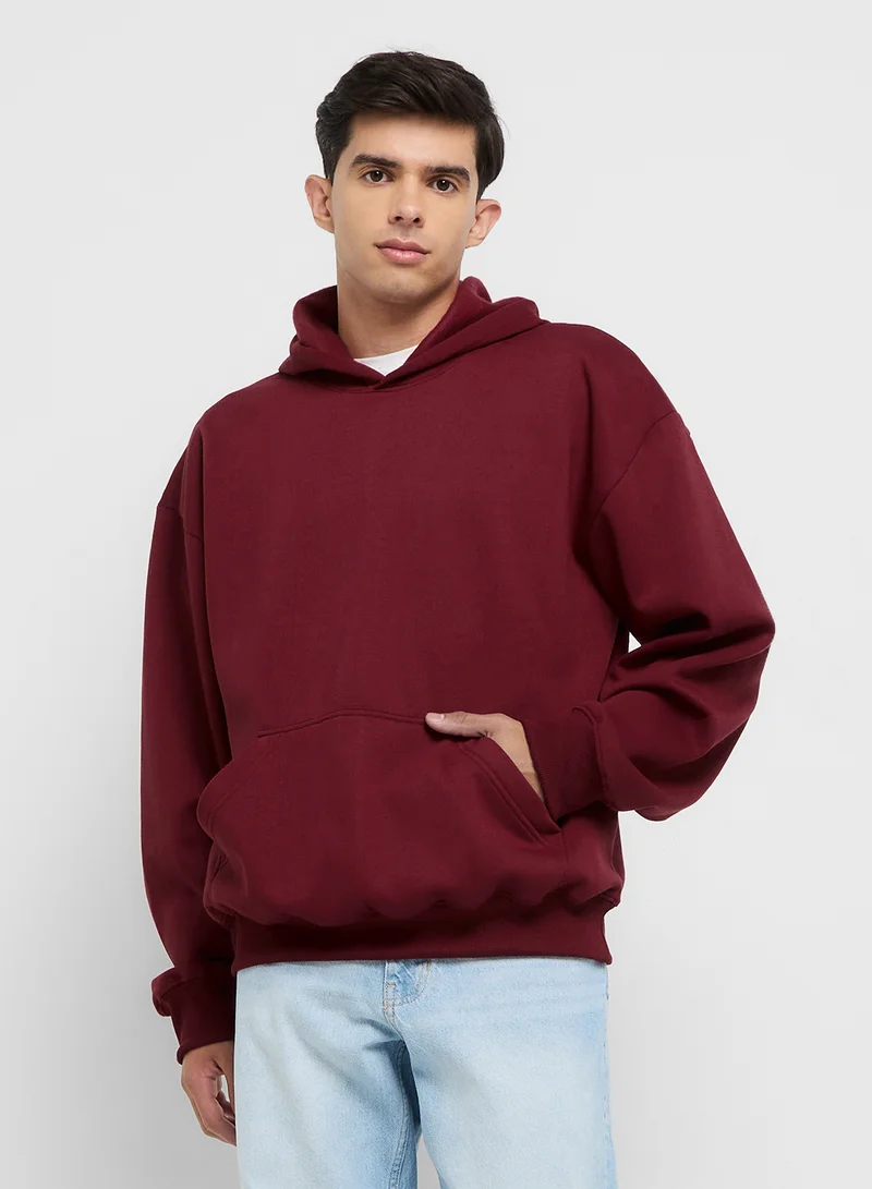 سفنتي فايف Oversized Basic Graphic Hoodie