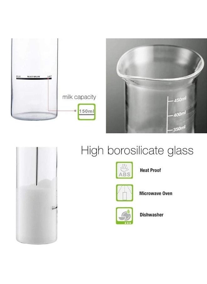 Generic Milk frother, coffee mixer, and egg beater with a battery operated glass cup  - Image 3