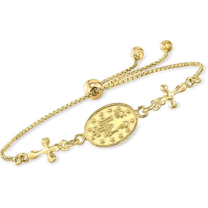 ROSS-SIMONS Miraculous Medal Bolo Bracelet, Adjustable, Metal, no gemstone - Image 3