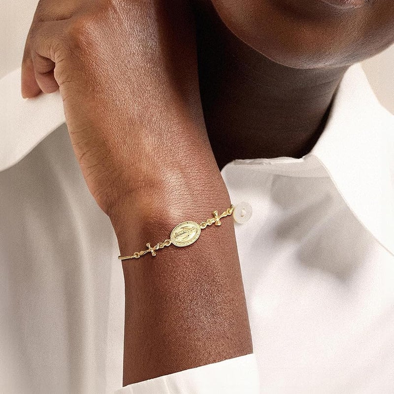 ROSS-SIMONS Miraculous Medal Bolo Bracelet, Adjustable, Metal, no gemstone - Image 2