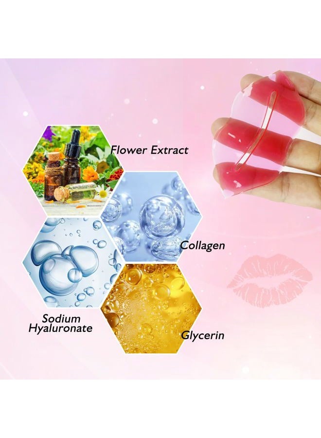 Adofect 30 Pieces Collagen Crystal Lip Masks,Pink Lip Patches& Moisturizers Collagen Lip Pads Great for Hydrating Skin, Anti Chapped & Anti-Aging and Plump Your Lips,Pink - Image 5