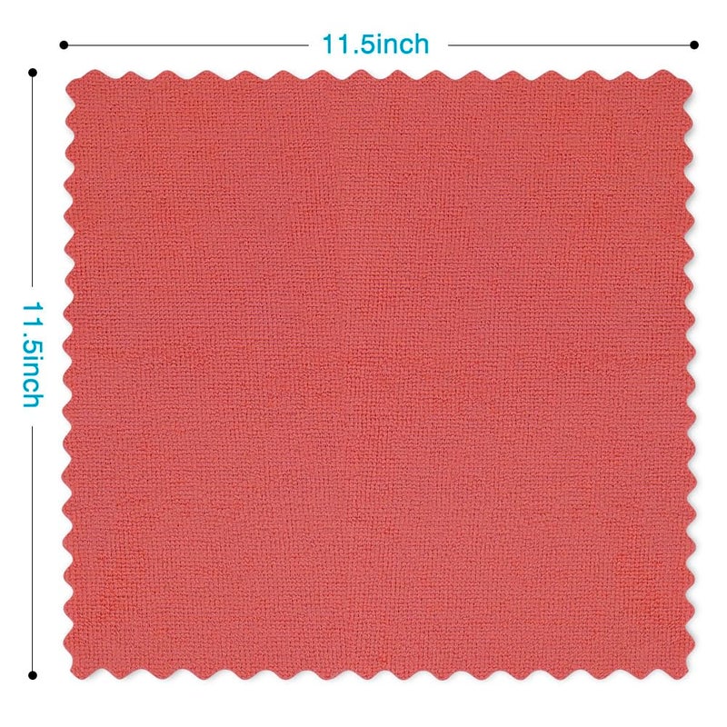 Orighty Cleaning Cloths, Shop Towels 50 Pack, Shop Rags Reusable, Microfiber Cleaning Rags Bulk for Cars, Multi-Purpose Lint Free Towels for Automotive, Mechanic, Kitchen, 11.5â€™â€™ x 11.5â€™â€™, Red - Image 5