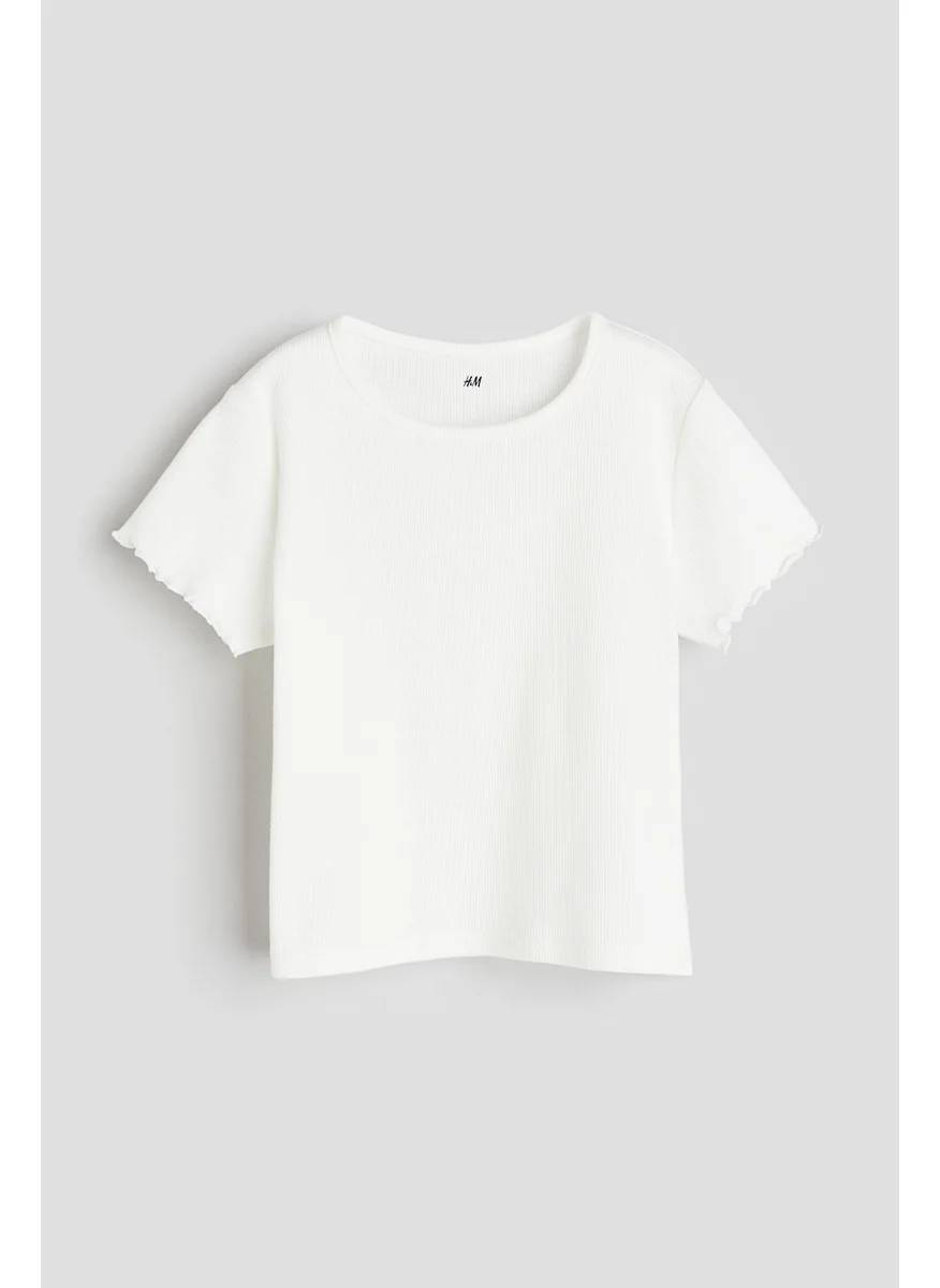 H&M Ribbed Jersey Top