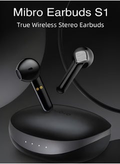 Mibro Mibro S1 HiFi Stereo Wireless Earbuds Noise Canceling Clear Calls Touch Control Sliding Design Charging Box | 35 hours long battery life | Bluetooth 5.3 | IPX5 Waterproof - Black  - Image 2