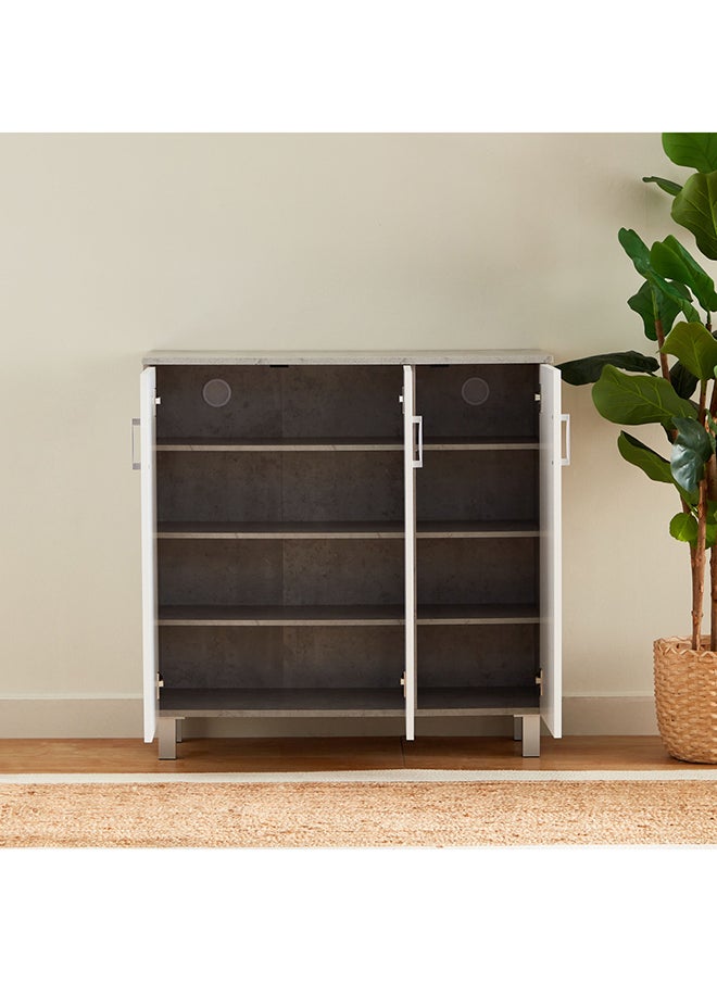 Home Box خزانة أحذية باتارا 16 زوجًا مع 3 أبواب 33 × 90 × 90 سم  - Image 4