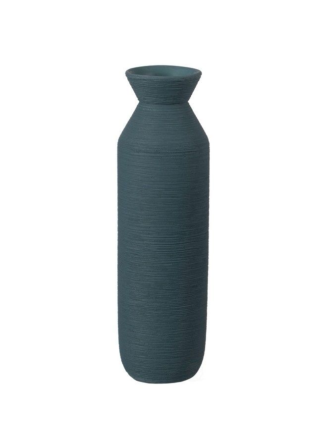 Uniquewise 9" H Decorative Ceramic Cylinder Vase Modern Style Centerpiece Table Vase Blue (Qi004348.Bl) - Image 1