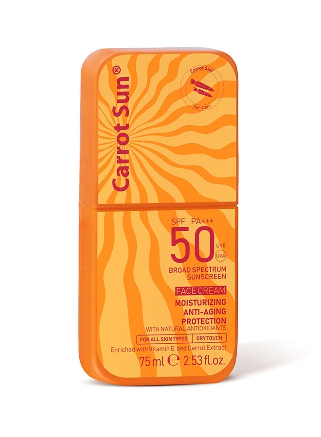 Carrot Sun Sunscreen Face Cream Spf50 75 ML - Image 1