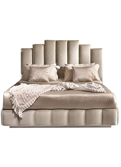 Sublime Comfort Upholstered Bed - Pillow Top Spring Mattress (With Memory Foam) by R2R King Size (180cm x 200cm)