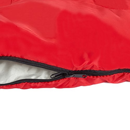 Wakeman Sleeping Bag ? 2-Season with Carrying Bag for Adults and Kids ? Spirit Lake Sleeping Bag for Camping and Festivals by Wakeman Outdoors (Red) - Image 4