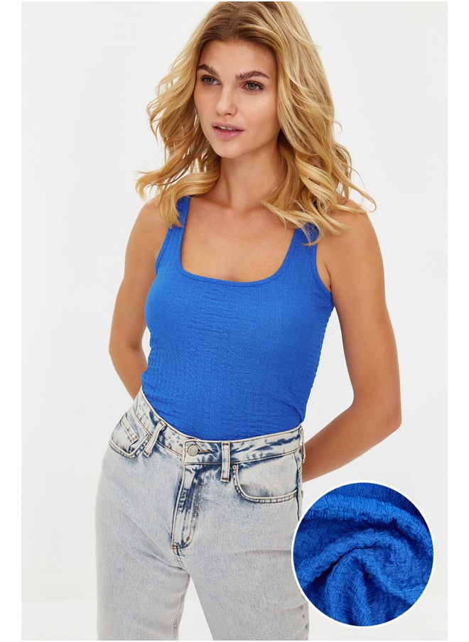 trendyol - Saks Halter Collar Textured Flexible Knitted Undershirt TWOSS24AL00017 - Image 1