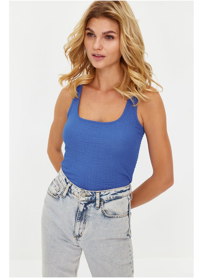 trendyol - Saks Halter Collar Textured Flexible Knitted Undershirt TWOSS24AL00017 - Image 1