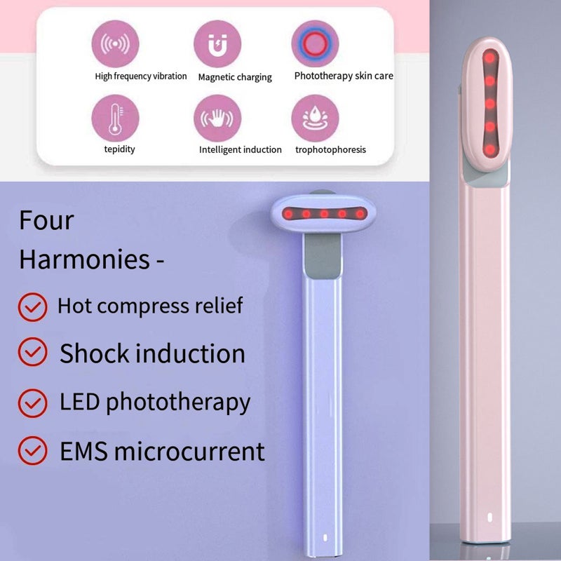 Rotatable Beauty Device Eye Massager Red Light Therapy Hot Compress Microcurrent Vibration Anti-aging Anti-Wrinkle Skin Tightening Magnetic Charging - Image 3