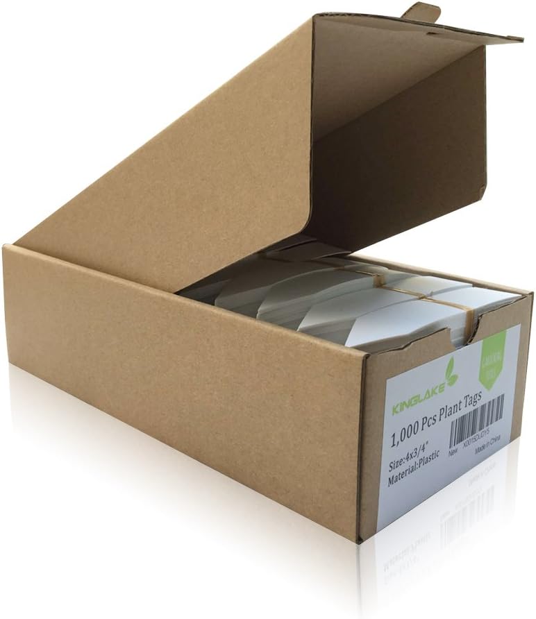KINGLAKE 1000 Pcs 4 Inch Plant Tags Garden Nursery Labels Plastic Pot Labels White,Box of 1000 - Image 3