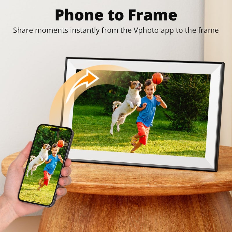 Dragon Touch 15.6 Inch Large Digital Picture Frame - WiFi Digital Photo Frame with 32GB Storage, FHD 1080P Touch Screen, Auto-Rotate, Share Photos/Videos Instantly via Free App Best Gifts for Mom - Image 3