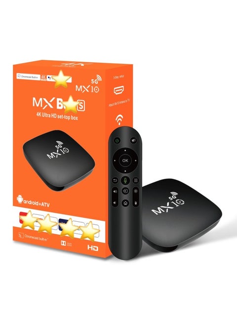 MX10 5G Network TV Set-top Box Android 13ATV System HD WIFI Player Box-Color:MX10 5G