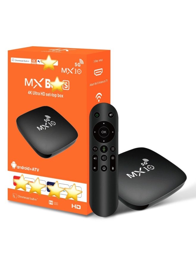 Generic - MX10 5G Network TV Set-top Box Android 13ATV System HD WIFI Player Box-Color:MX10 5G - Image 1