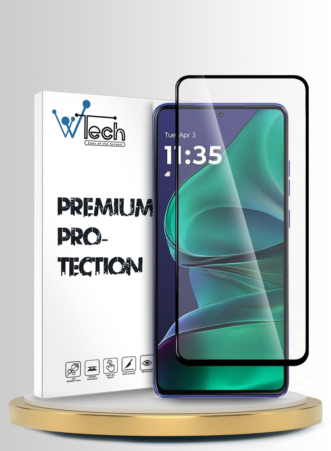 Motorola Edge 60 Stylus 5G 2025 Premium E2E Series Full Glue Full Cover Tempered Glass Screen Protector (MSGECN) - Clear/Black