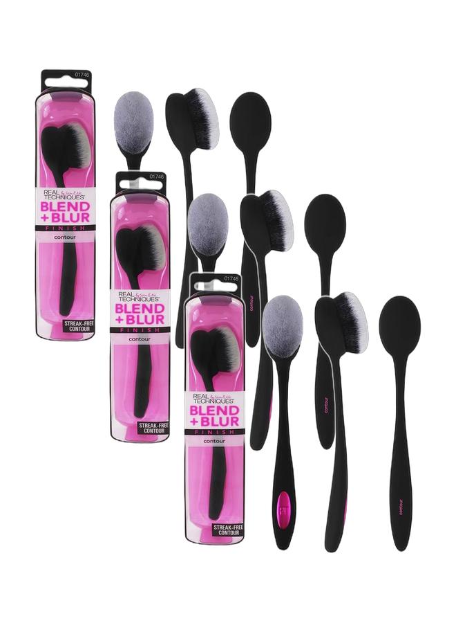 REAL TECHNIQUES Blend And Blur Contour Brush Black/White Bundle - Image 1