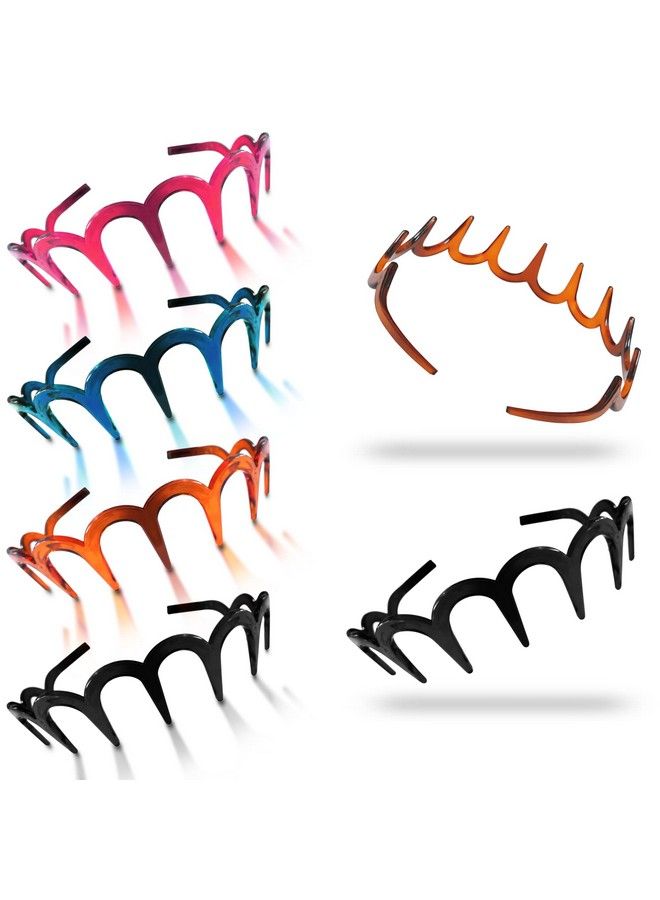 Sanas Hairband For Women 4Pcs Girls Accessories Korean Fashion Comb Hairband Hair Belt Teeth Band Cute Hair Bands Hairband Male 90S Comb Hairband Head Accessories For Women 4Pcs - Image 1