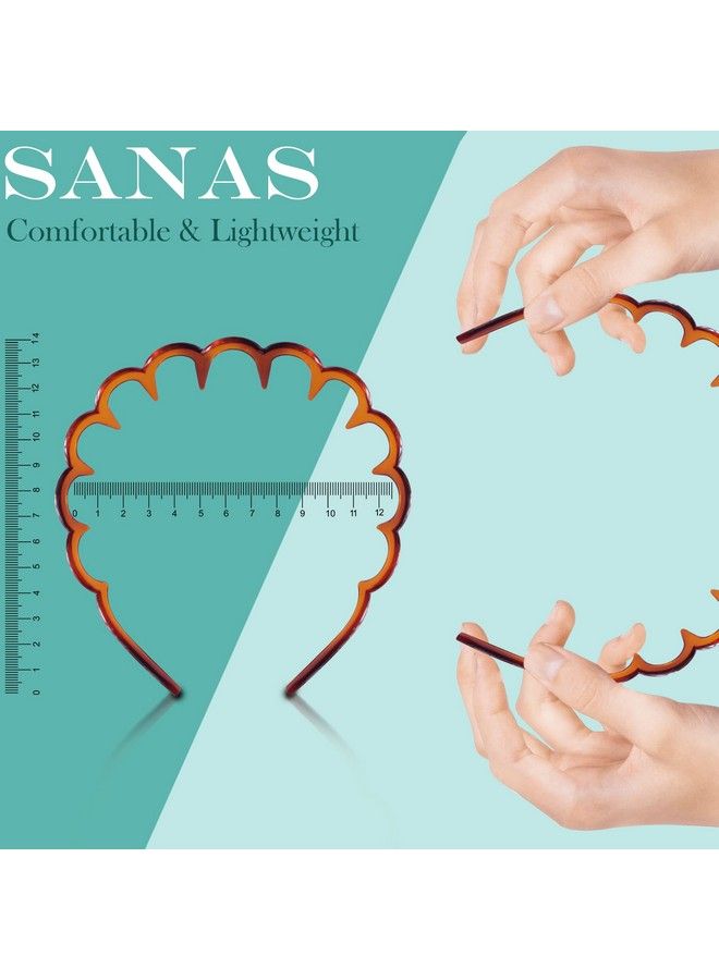 Sanas Hairband For Women 4Pcs Girls Accessories Korean Fashion Comb Hairband Hair Belt Teeth Band Cute Hair Bands Hairband Male 90S Comb Hairband Head Accessories For Women 4Pcs - Image 3