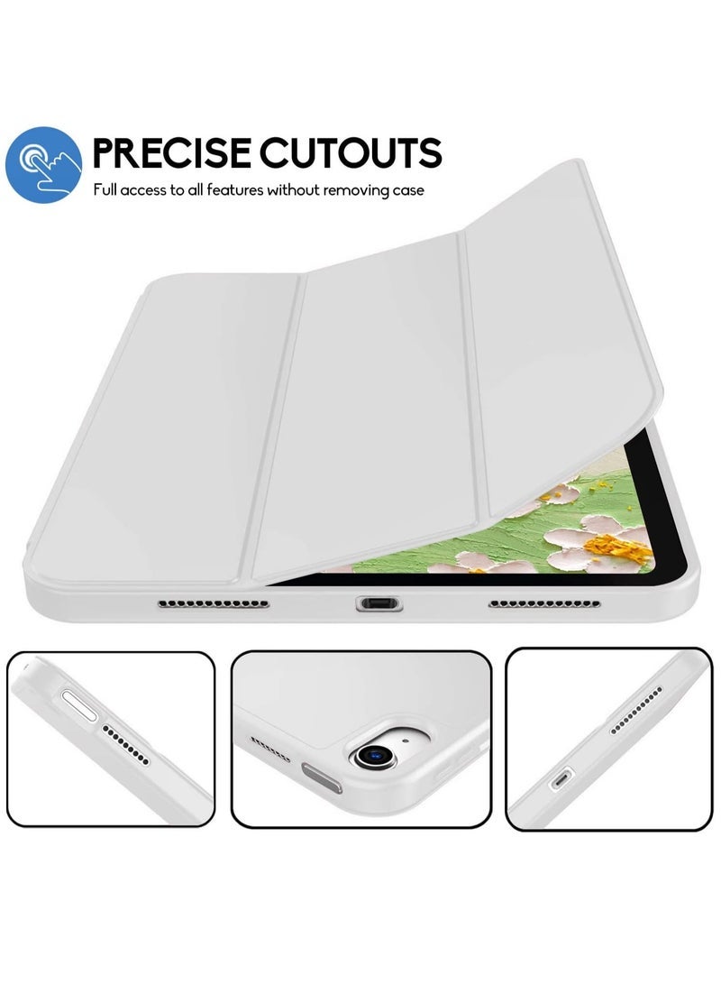 SmartGrist iPad 10th Generation Case 2022 with Pencil Holder, 10.9 Inch Soft TPU Back Protective Smart Case with Auto Wake/Sleep, Trifold Stand - Gray - Image 5
