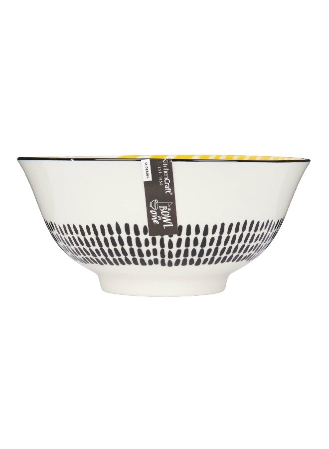 KitchenCraft Moroccan Design Food Safe Ceramic Bowl Multicolor 15.7 cm KCBOWL10 - Image 1