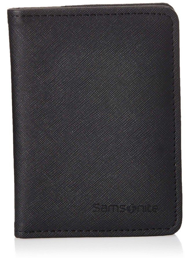 Samsonite Unisex Leather RFID Passport Black Wallet - Image 1