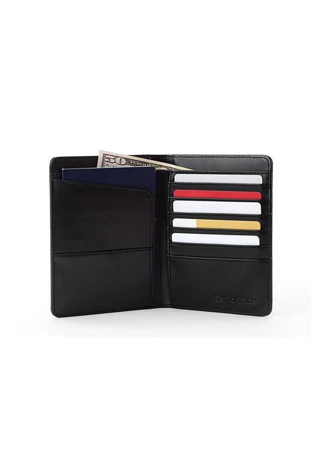 Samsonite Unisex Leather RFID Passport Black Wallet - Image 4