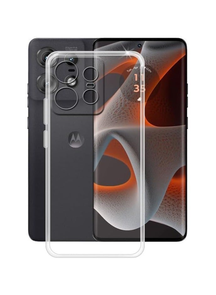 عام حافظة متوافقة مع موتورولا إيدج 50 برو 5 جرام ، حافظة رقيقة جدا من السيليكون الناعم الشفاف مضادة للصدمات ، حافظة مصد من البولي يوريثان المضاد للخدش لهاتف موتو إيدج 50 برو - Image 1