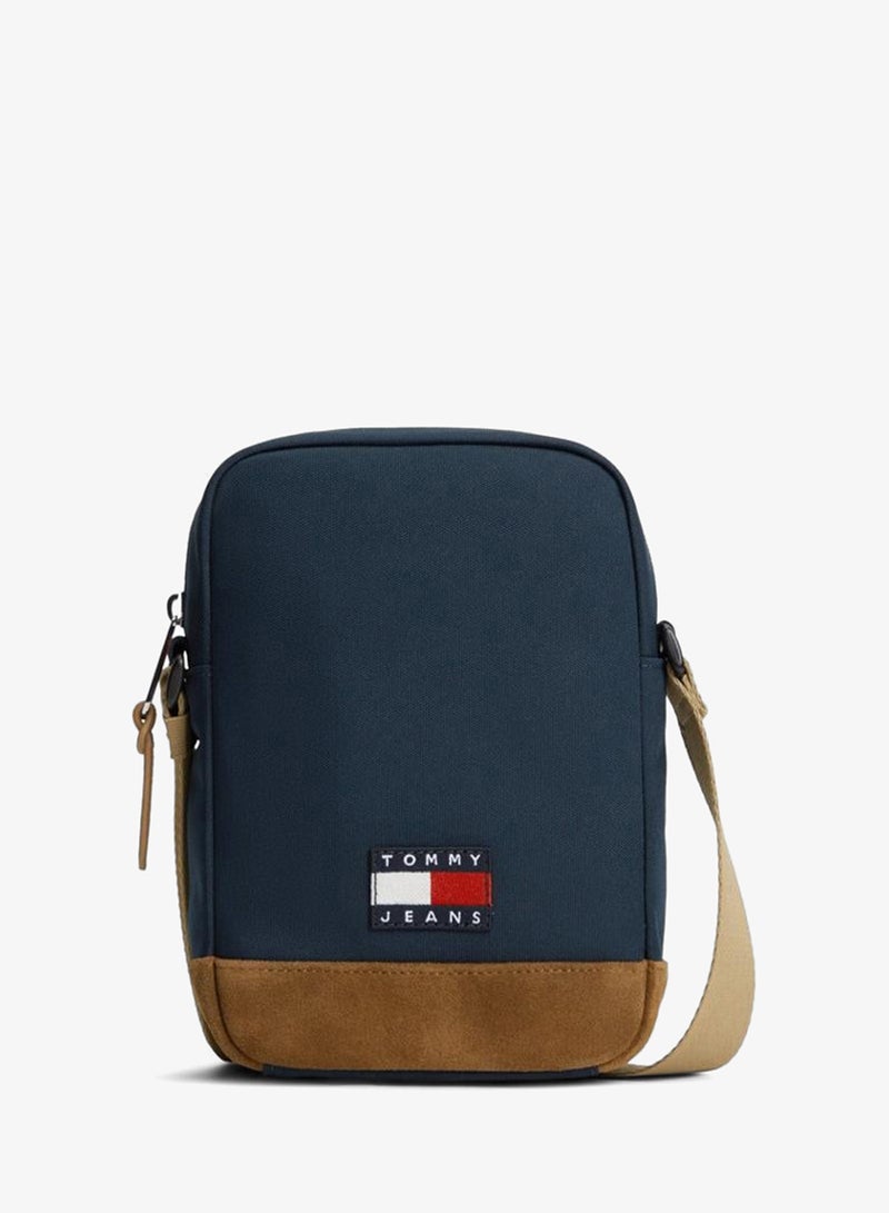 TOMMY JEANS Logo Colour-Blocked Crossbody Reporter Bag - Image 1