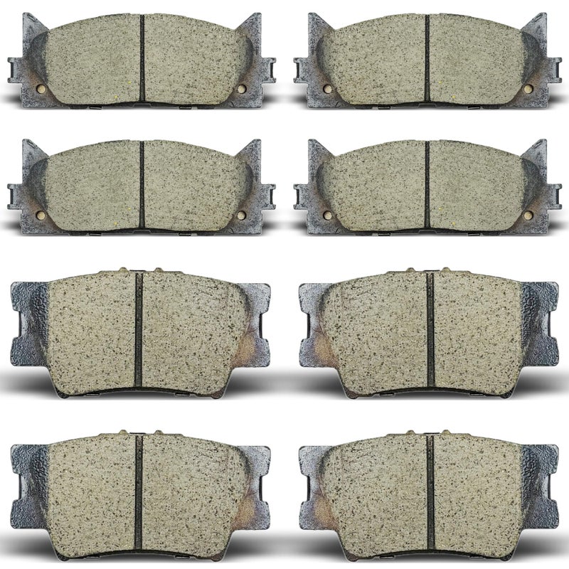 ALADICHE Front Rear Brake Pads Compatible with 20072017 Toyota Camry 20082018 Toyota Avalon 20072018 Lexus ES350 20132018 Lexus ES300h Ceramic Brake Pads