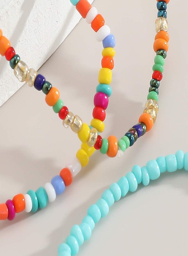 Asphire Bohemian Layered Beaded Bracelet Elastic Multicolor Beads - Image 4