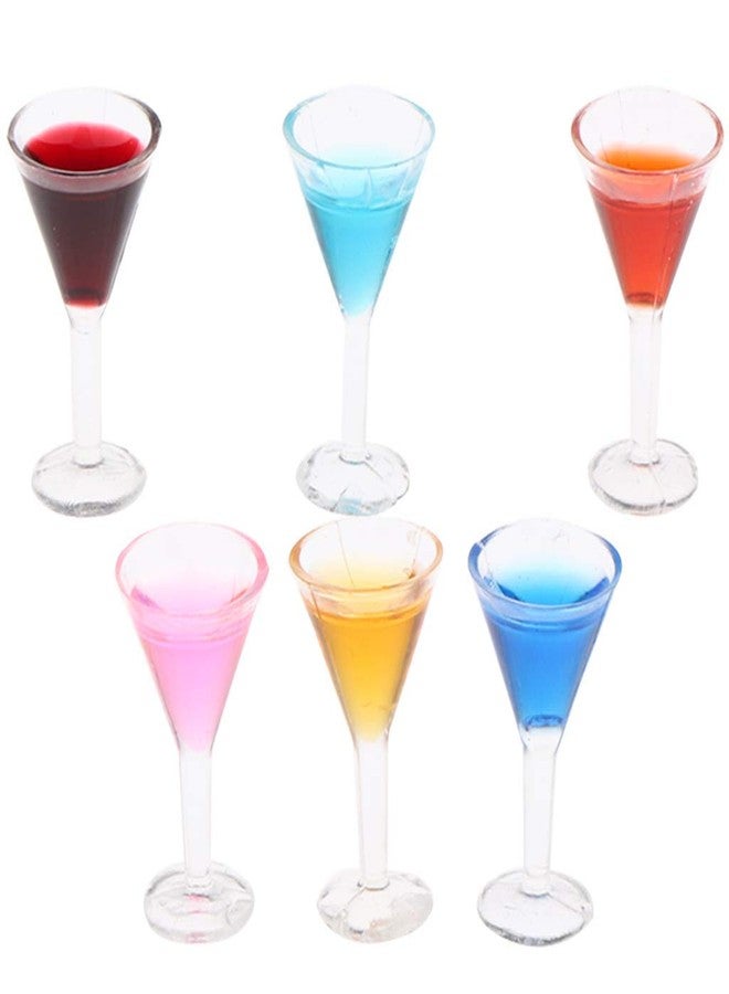 FRECI 6pcs 1:12 Dollhouse Cocktail Glasses Miniature Sharp Cocktail Glass Set Dollhouse Kitchen Accessories Baby Kids Xmas Gifts - Image 4