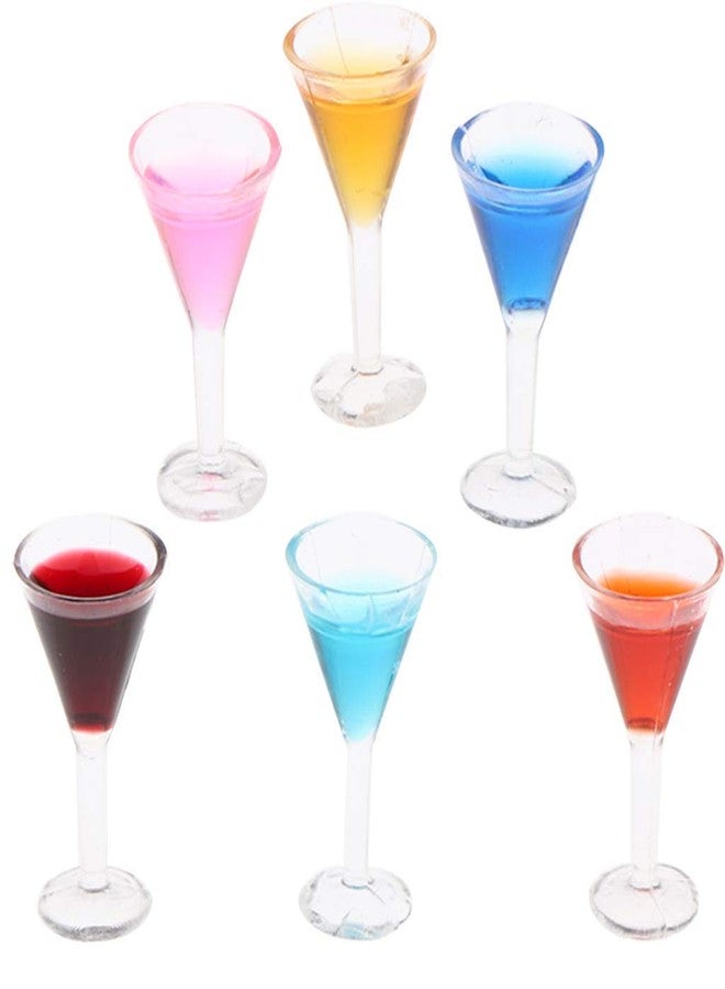 FRECI 6pcs 1:12 Dollhouse Cocktail Glasses Miniature Sharp Cocktail Glass Set Dollhouse Kitchen Accessories Baby Kids Xmas Gifts - Image 2